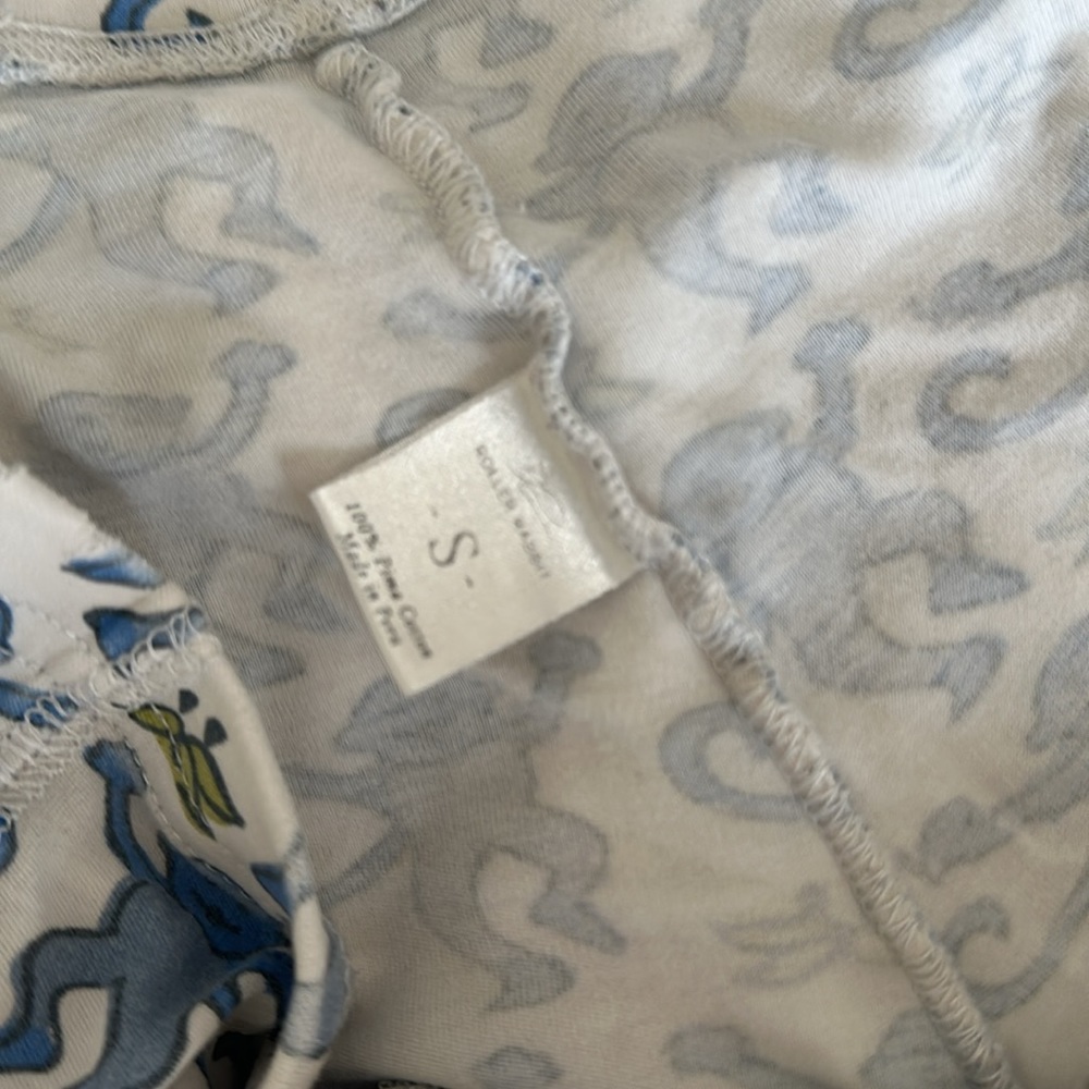Roller Rabbit Blue Monkey Pjs Size Small - image 4